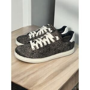 Tory Burch Howell Court Spotted Haircalf Leather Sneaker Size 8.5M
